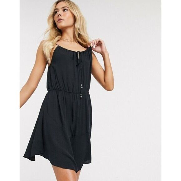 Intimately Free People Shake it Up Mini Dress Elastic Waist Spaghetti Strap Lg - Picture 3 of 16